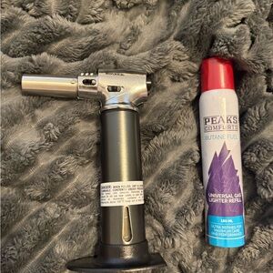 Professional Culinary Torch with Silver and Black Finish